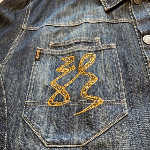 Platinum Gear Jean Denim Jacket Embellished Cowboy Western Ranchware 4XL NWOT - Picture 5 of 12